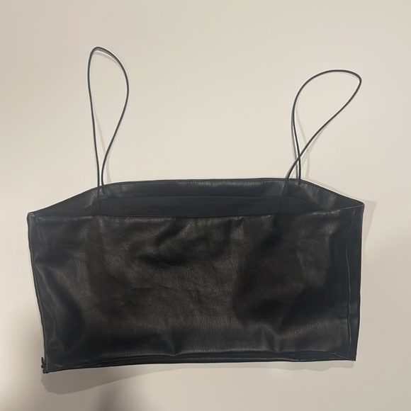 Leather Bando Top with Straps - Picture 2 of 2